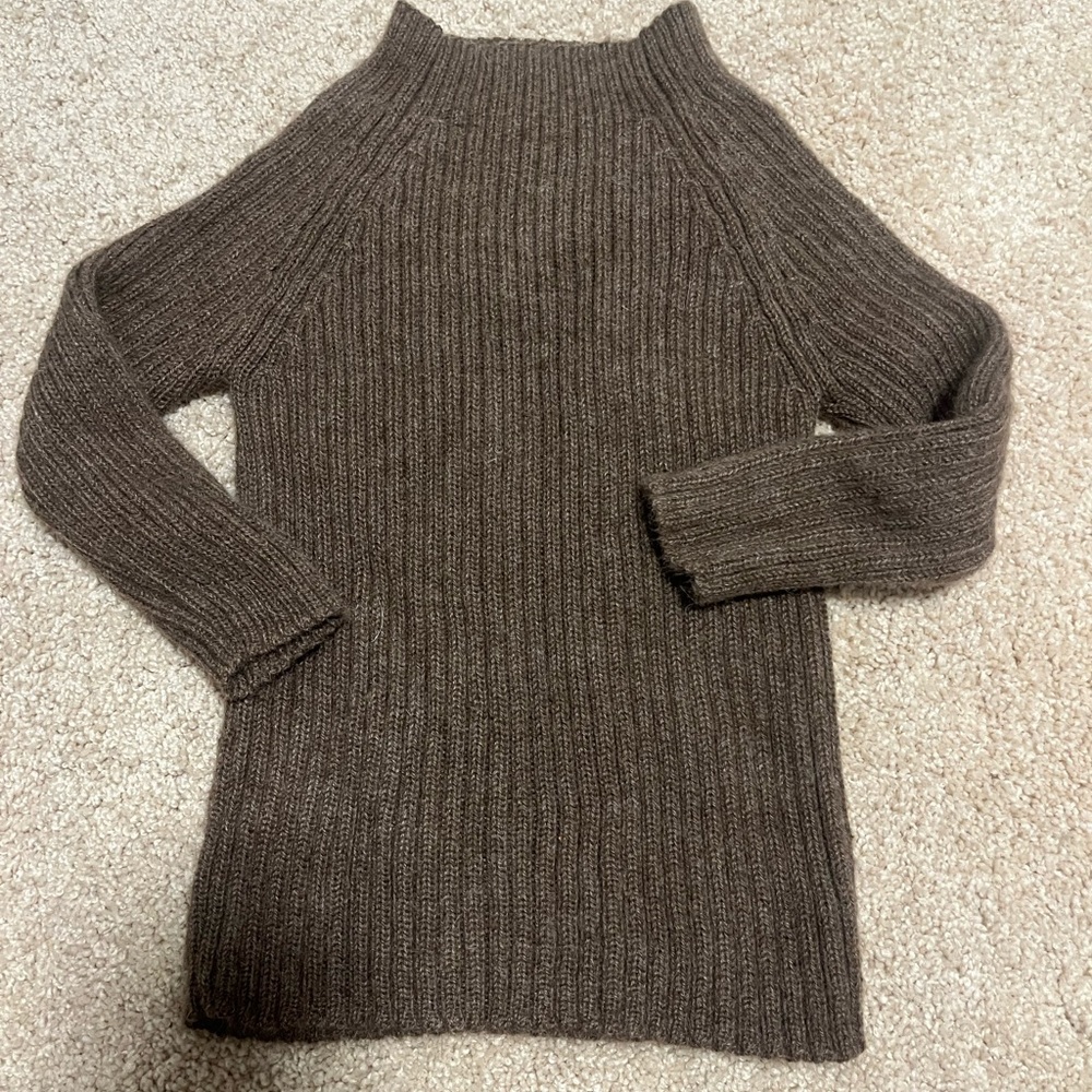 The Simple Folk Cozy Brown Ribbed Kid’s wool Sweater 3 - 4 years